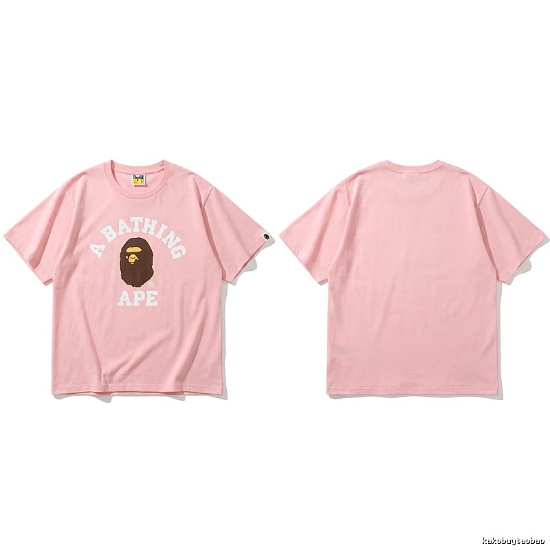 Bape Ape Head Pink T-shirt