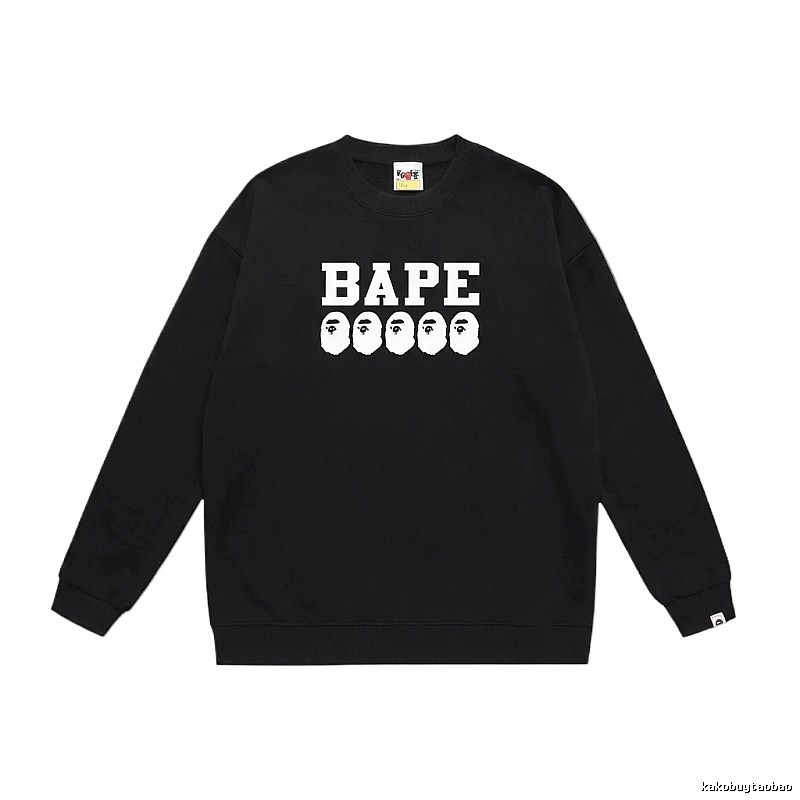 BAPE Ape Head Simple Black Sweatshirt