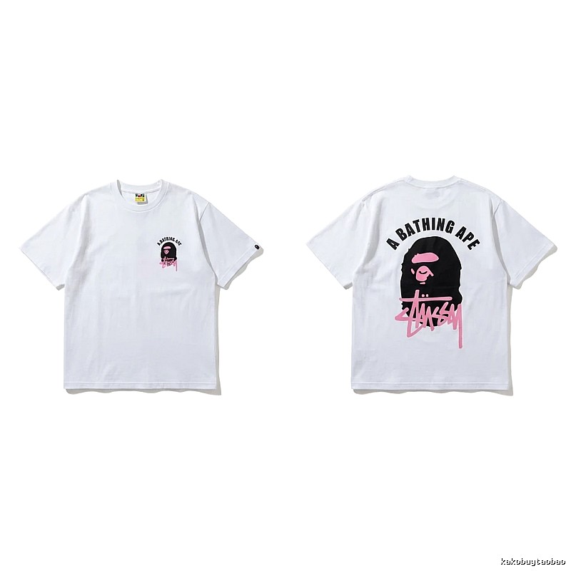 Bape Ape Head Trendy and Cool Style White T-shirt