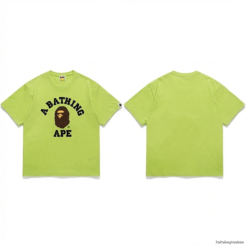 Bape Ape Head Trendy Brand Fluorescent Green T-shirt
