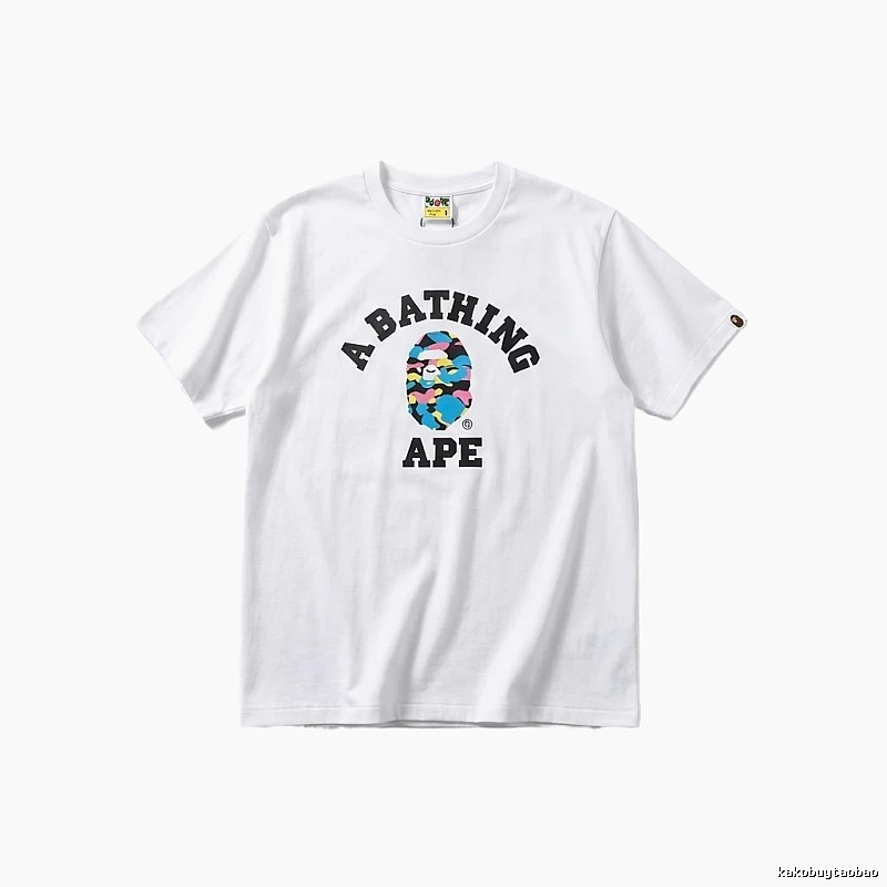 Bape Camouflage Alphabet White T-shirt