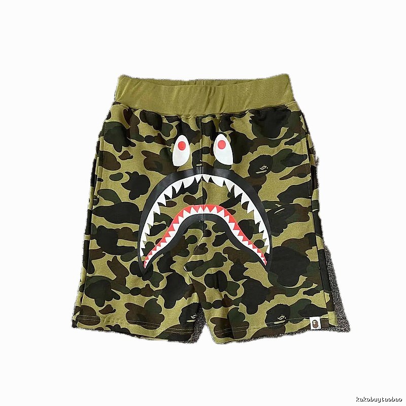 Bape camouflage shark-style shorts