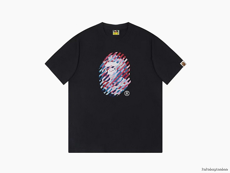 Bape camouflage style black T-shirt