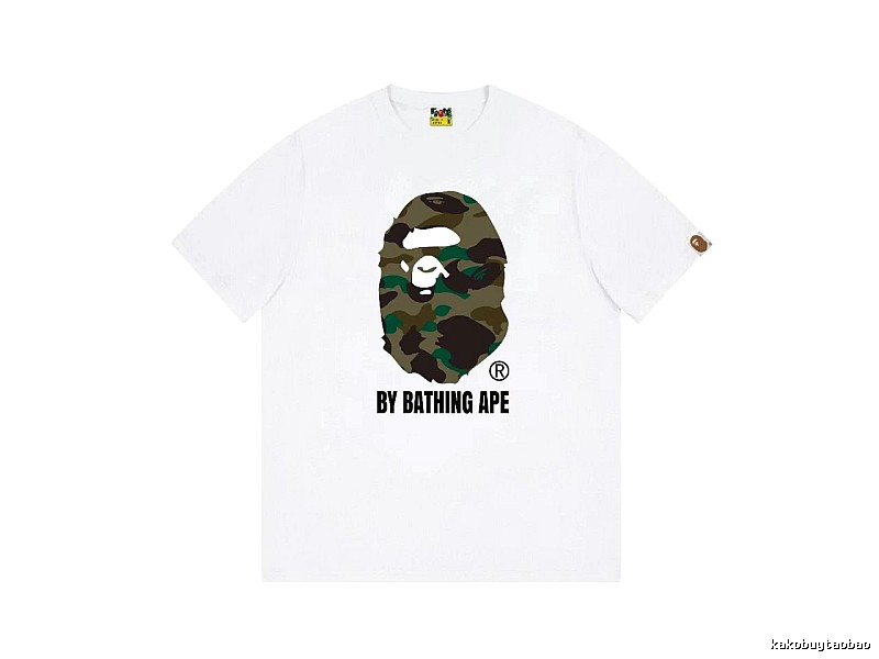 Bape camouflage-style white T-shirt