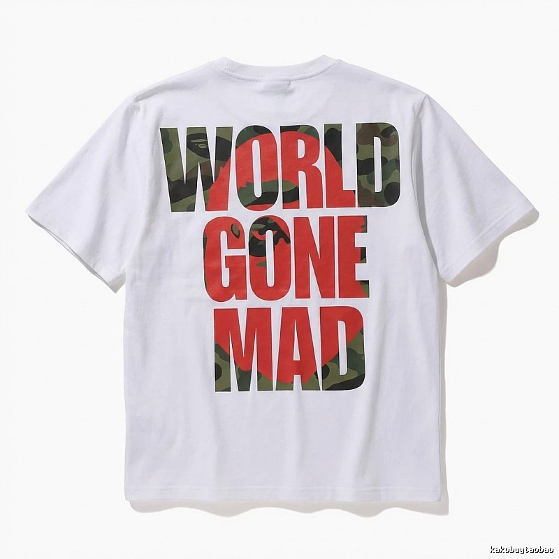 Bape camouflage style white T-shirt