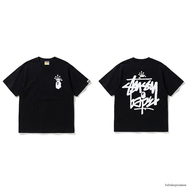 Bape Crown Graffiti Style Short-Sleeve Shirt