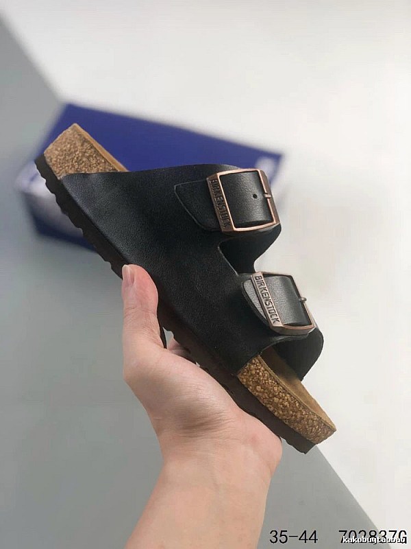 BIRKENSTOCK Casual Two-buckle Black Slides