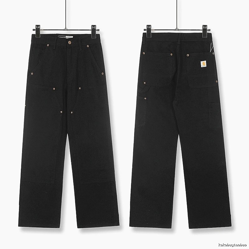 Carhartt workwear style black long trousers