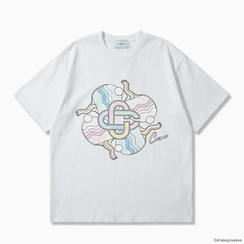 Casablanca Print Trendy White T-shirt