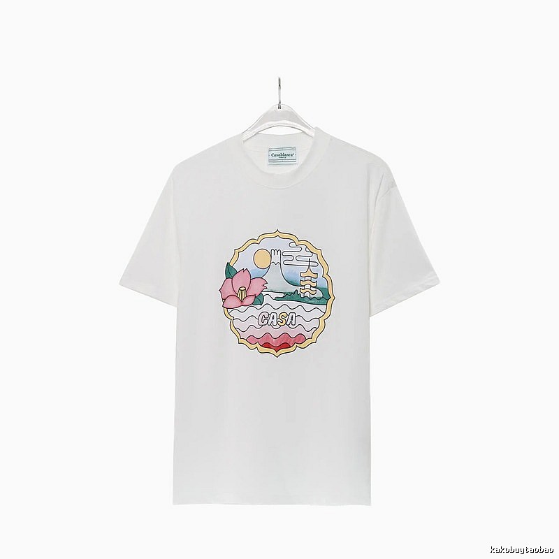 Casablanca - printed Japanese - style white T - shirt