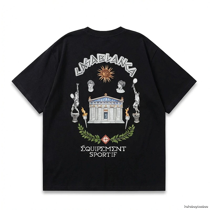 Casablanca retro style black T-shirt