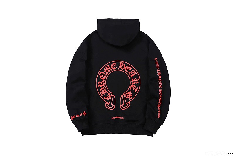 Chrome Hearts Casual Cross graphic hoodie Black Blue Cross for Comfortable Styling