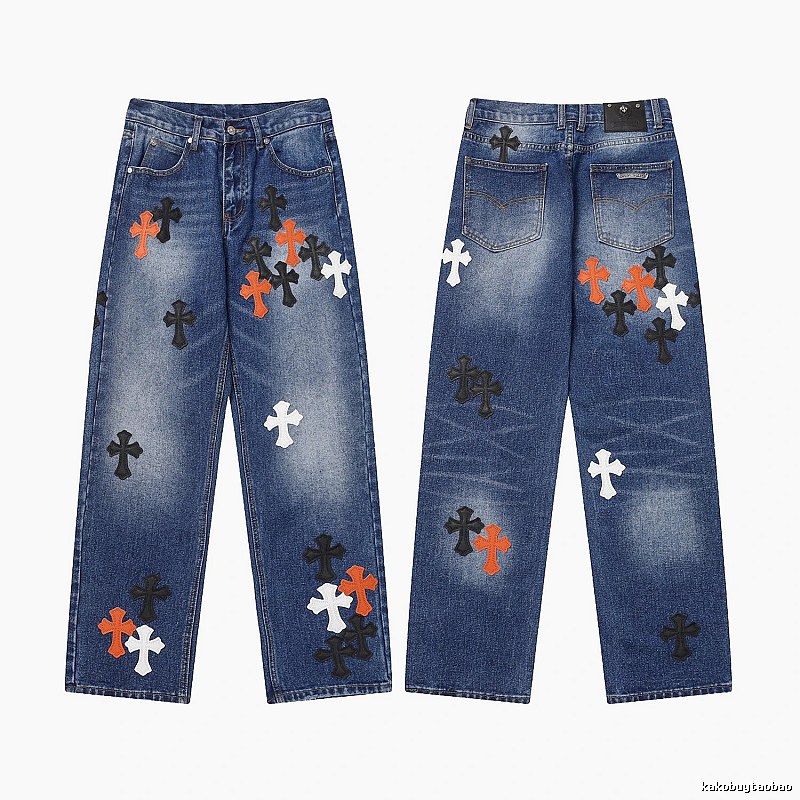 Chrome Hearts Casual Graphic jeans Light Denim Jeans for Comfortable Styling