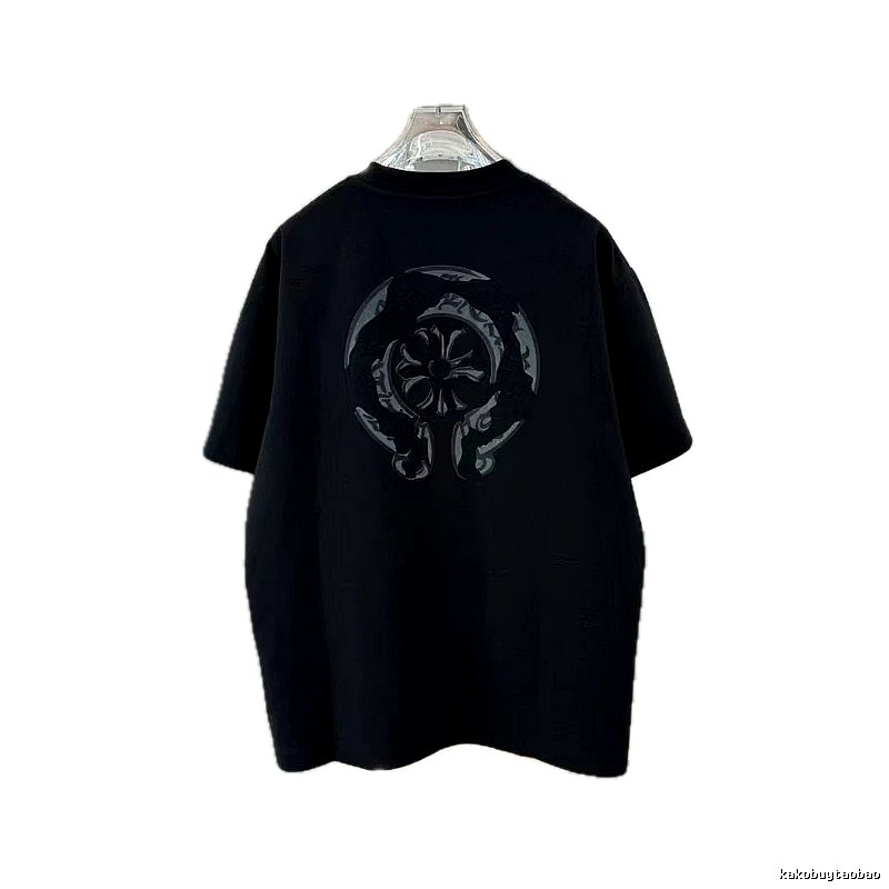 Chrome Hearts Circular Relief Street Style Black Short-sleeve T-shirt