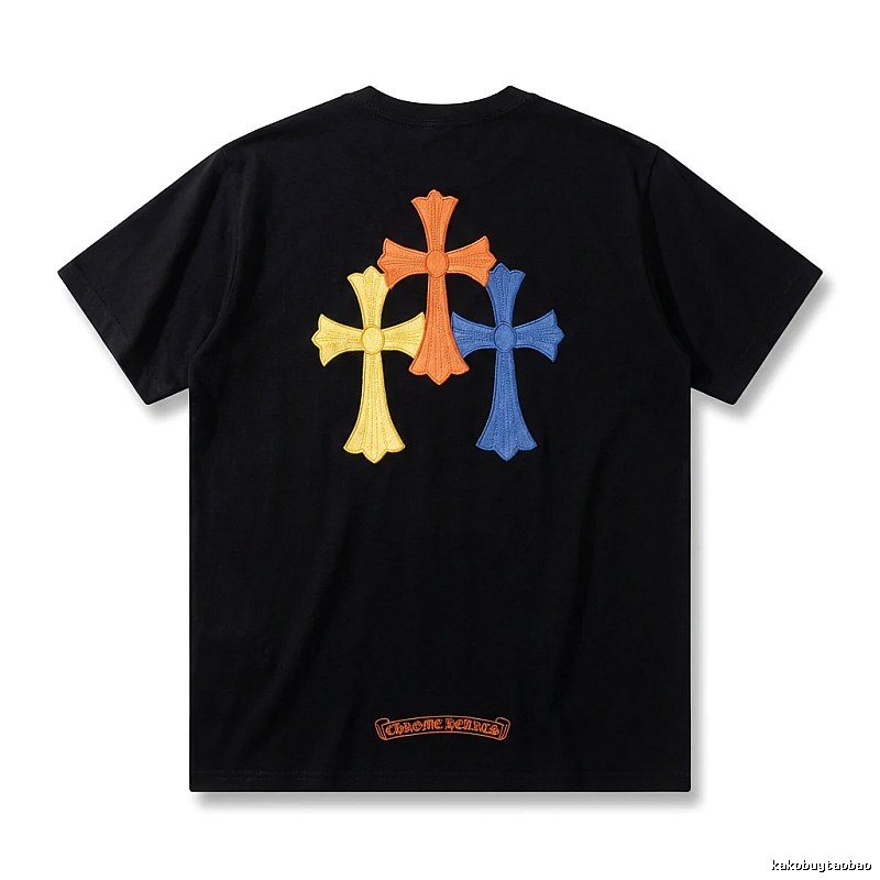 Chrome Hearts Colorful Cross Short-sleeve Shirt