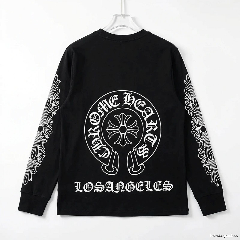 Chrome Hearts Cross Flower Dark Style Black Long Sleeve
