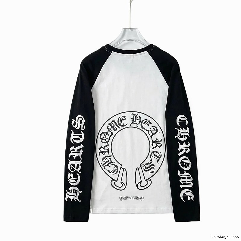 Chrome Hearts Cross Retro Style Black and White T-shirt