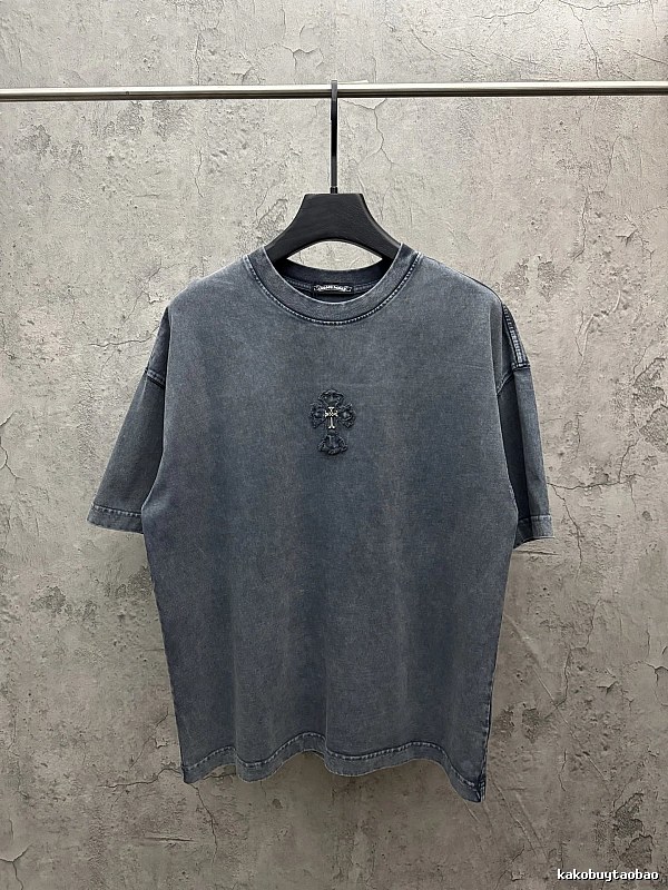 Chrome Hearts Cross Retro Style Gray T-shirt