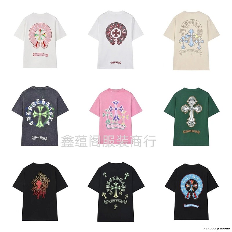 Chrome Hearts Cross Street Style Multi-color Short-sleeve T-shirt