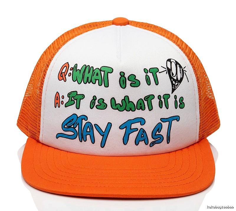Chrome Hearts Graffiti Style Orange and White Hat