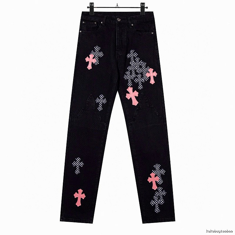 Chrome Hearts Monogram Graphic jeans Light Denim Jeans for Layered Styling