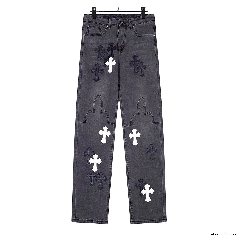 Chrome Hearts Relaxed Graphic jeans Light Denim Jeans with Designer-Inspired Detail