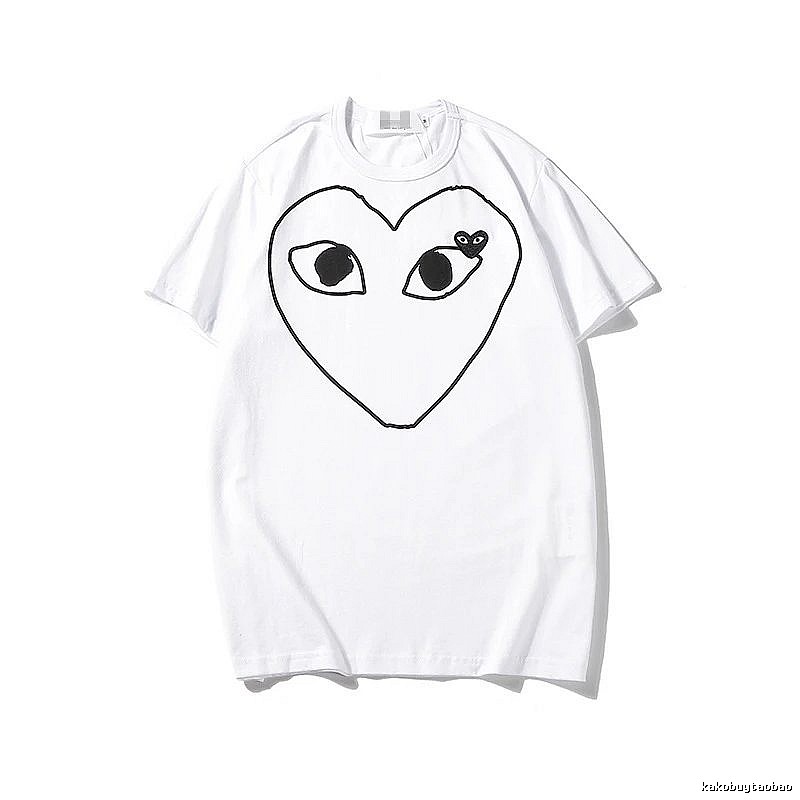 Comme des Garcons PLAY 2023-13 Black Style 2313 Heart Logo T-Shirt Bold Graphic