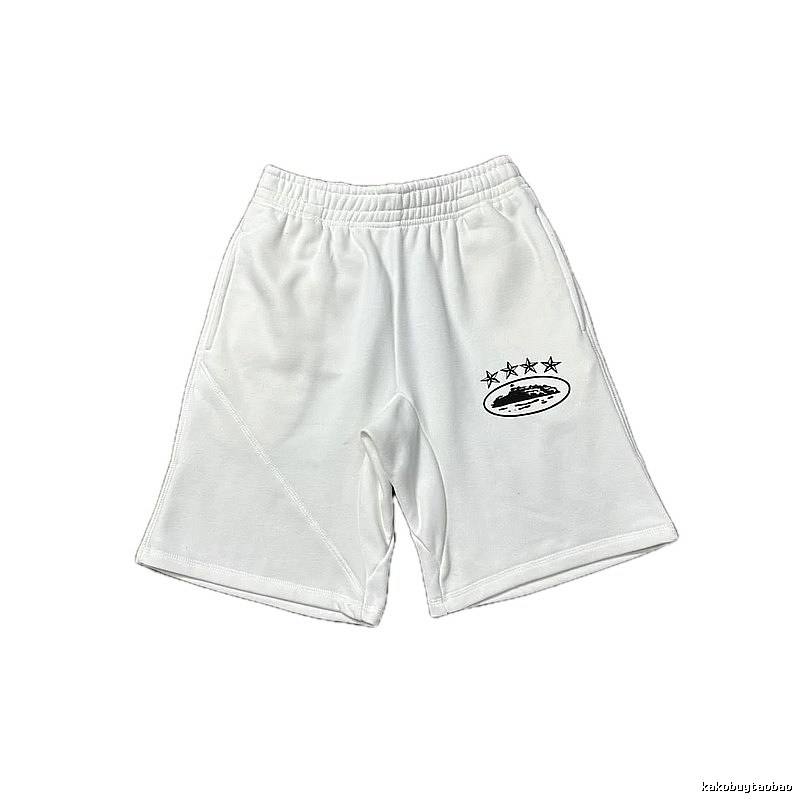 Corteiz Five-Star Trend Brand White Shorts