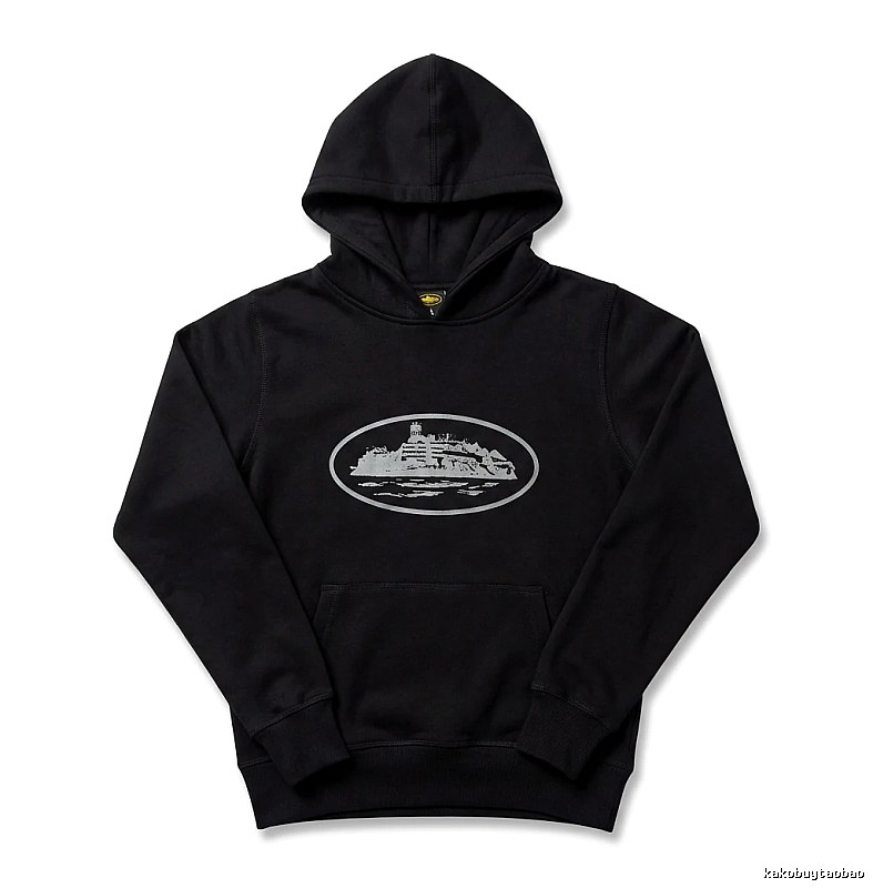 Corteiz Island Logo Minimalist Style Black Sweatshirt