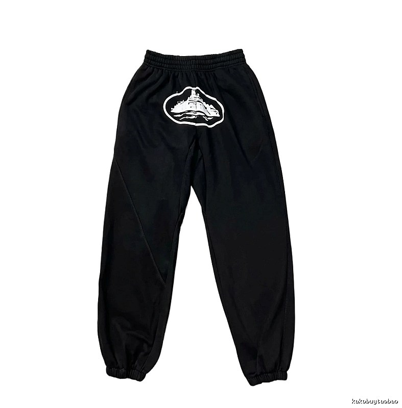 Corteiz Printed Casual Black Pants