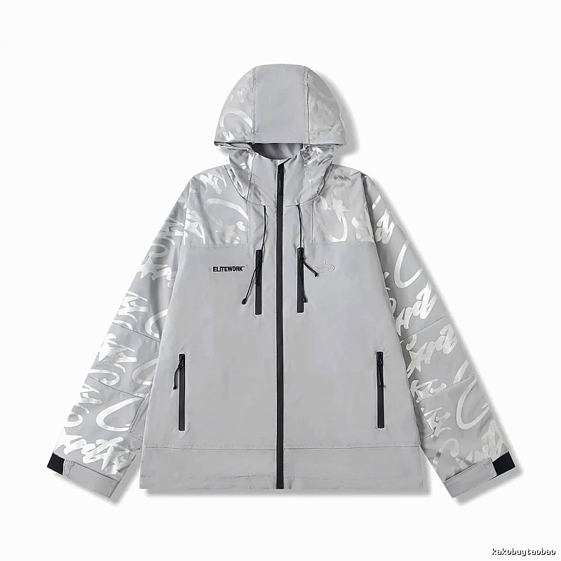 Corteiz Printed Trendy Cool Grey Jacket