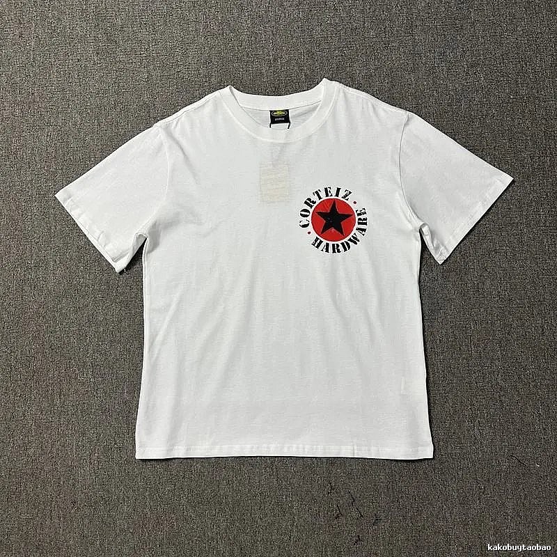 Corteiz Travel Logo T-shirt Black Corteiz with Soft Visual Tone
