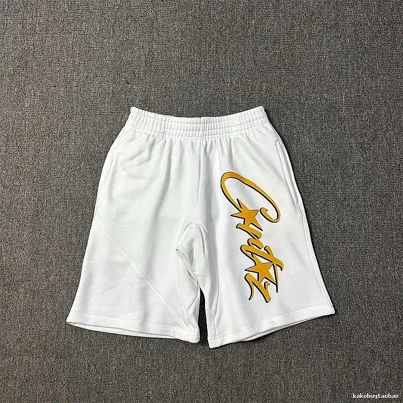 Corteiz trendy and cool style white shorts