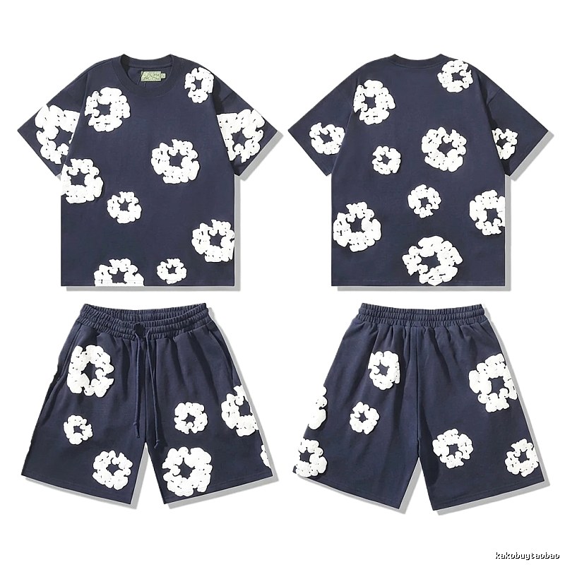 Denim Tears Floral Casual Style Set