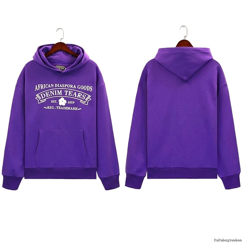 DENIM TEARS retro purple sweatshirt