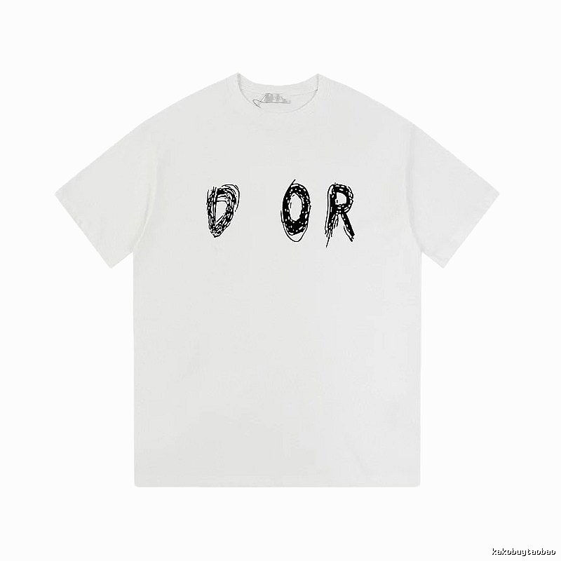 Dior Graffiti Collection Trendy Cool Style White T-Shirt