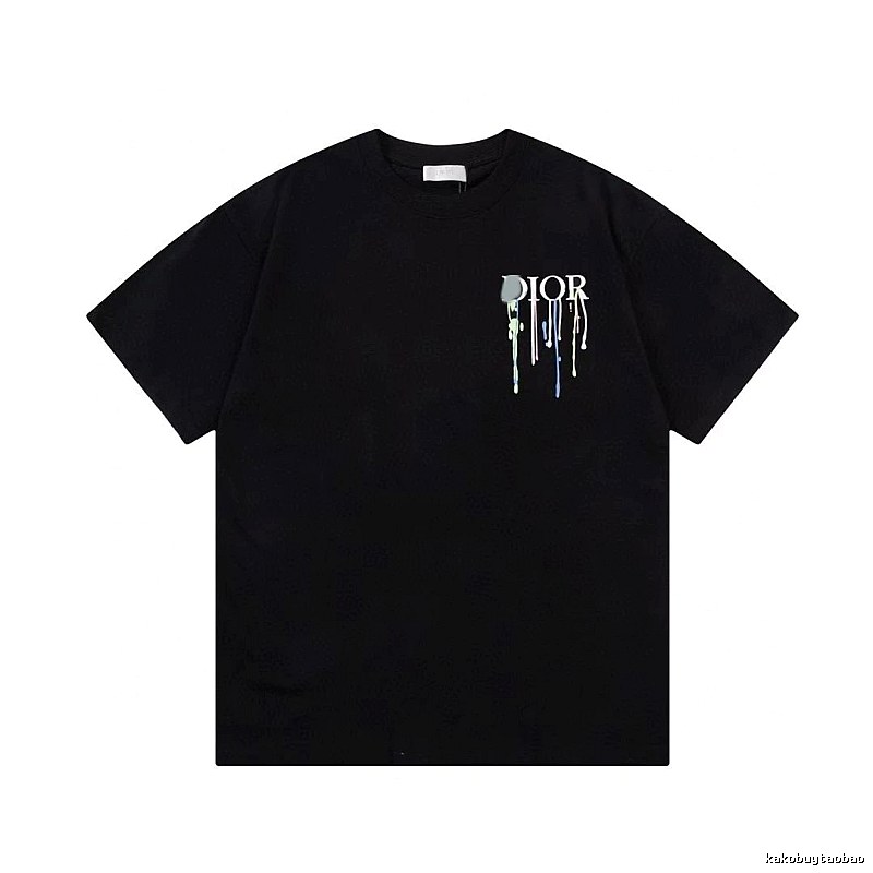 Dior Graffiti Trend Style Black Short-sleeve T-shirt