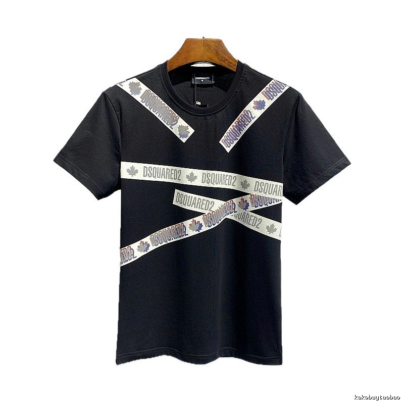 DSQUARED2 Webbing Street Style Black T-Shirt