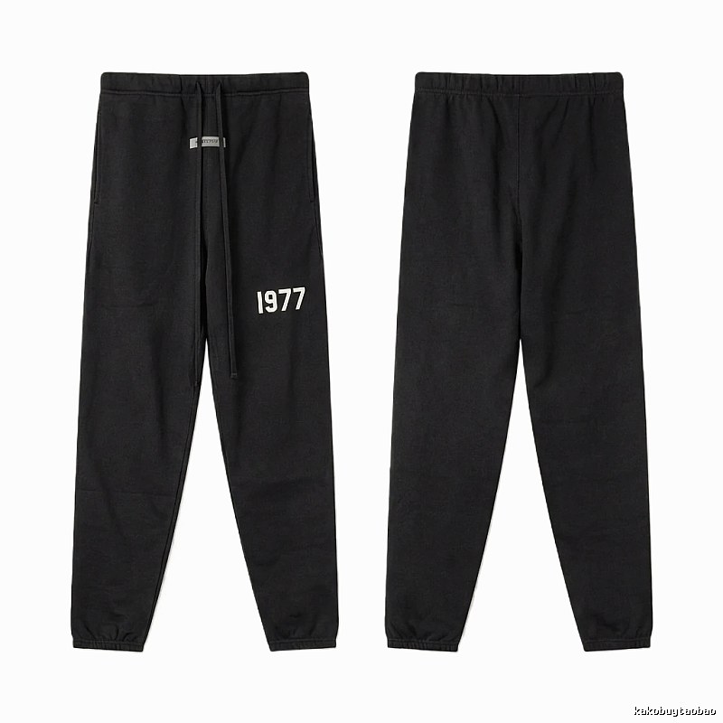 ESSENTIALS 1977 Minimalist Style Black Pants