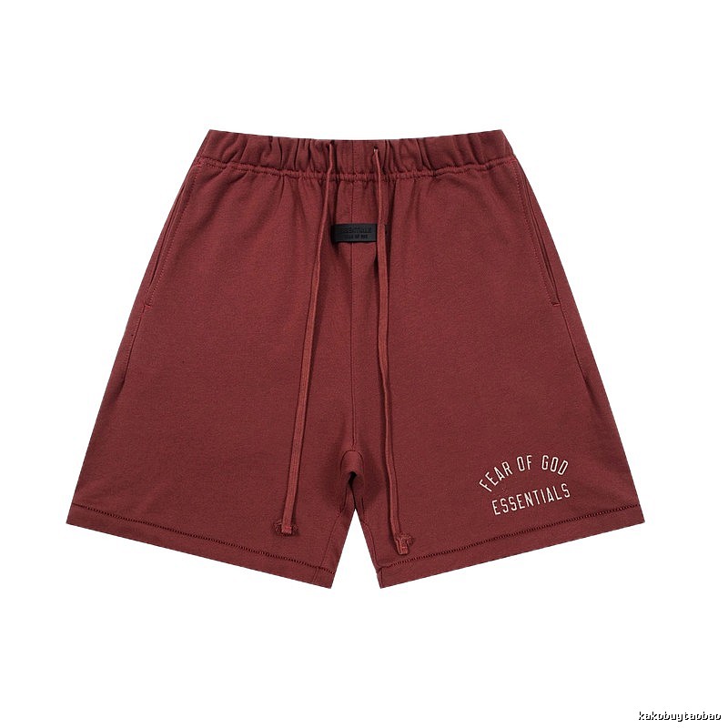 ESSENTIALS casual style burgundy shorts