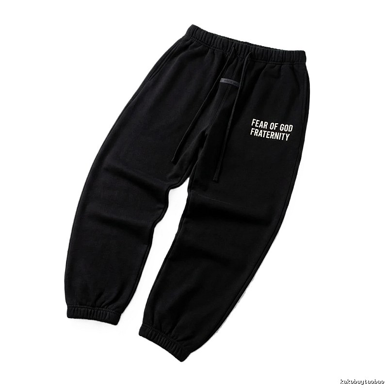 ESSENTIALS minimalist style black sweatpants