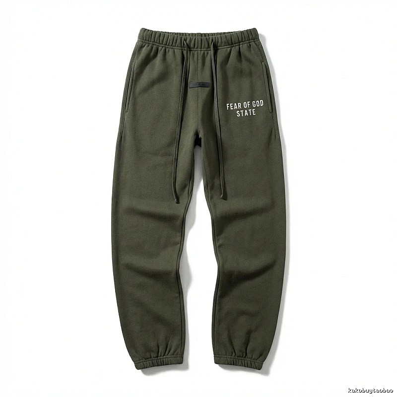 ESSENTIALS Minimalist Style Military Green Sweatpants