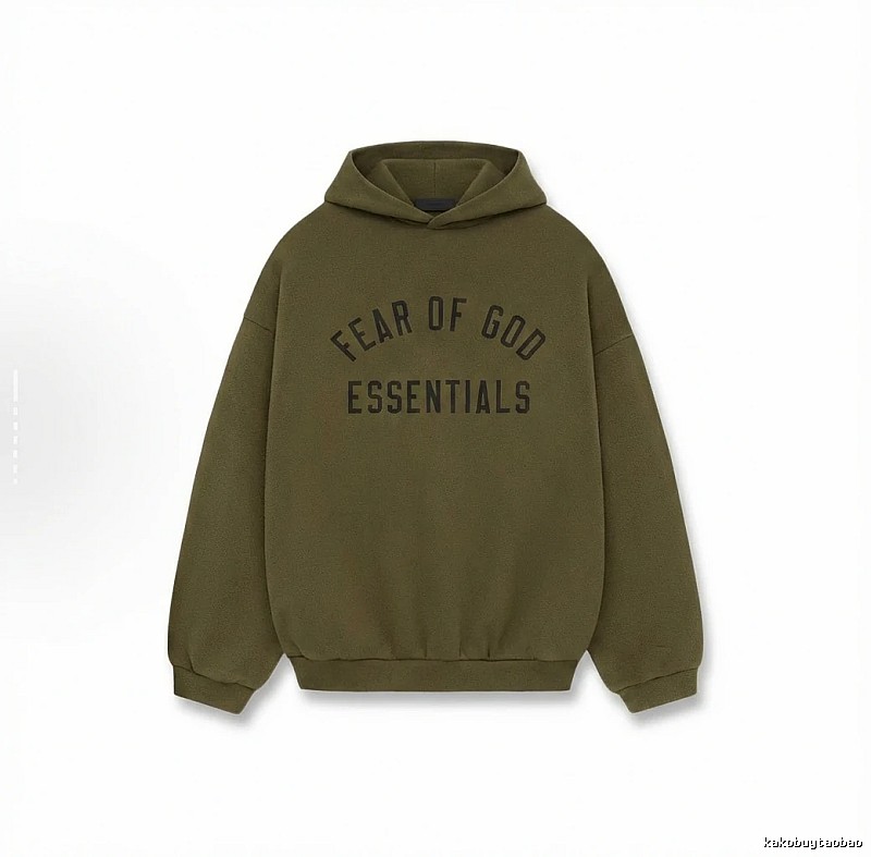 ESSENTIALS minimalist style olive green sweatshirt