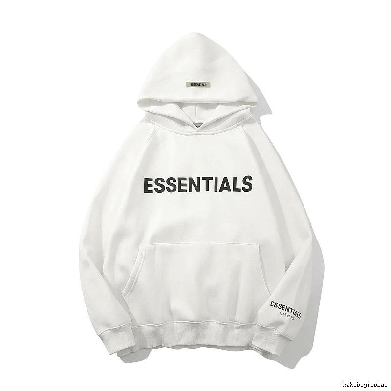 ESSENTIALS minimalist style white sweatshirt