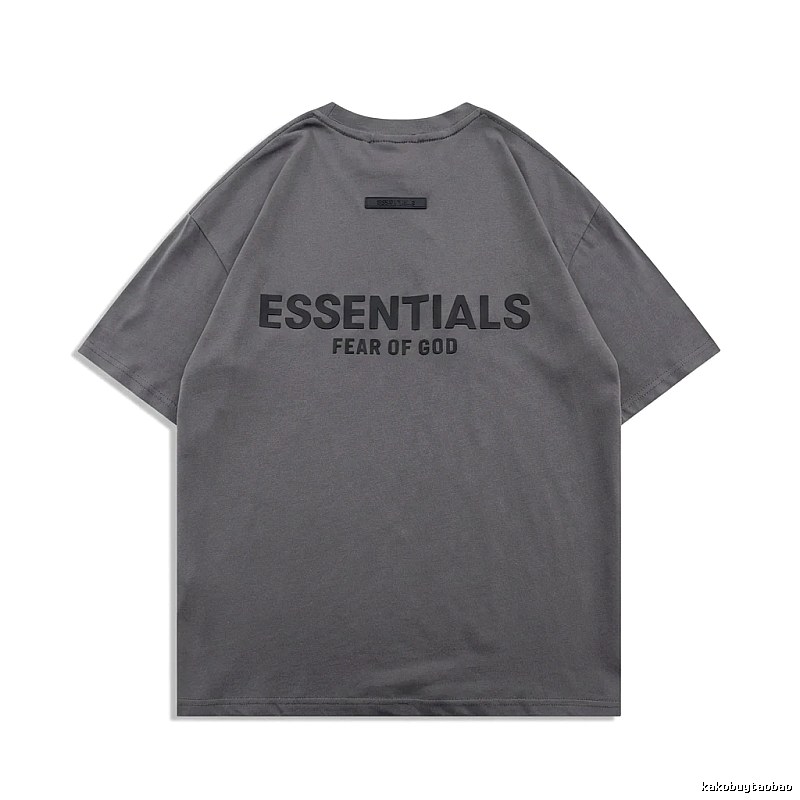 ESSENTIALS Simple Grey Short-sleeve Shirt