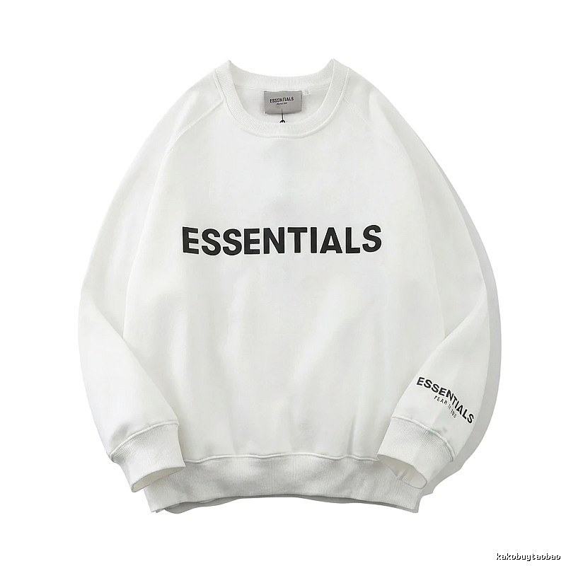 ESSENTIALS Simple Style White Sweatshirt