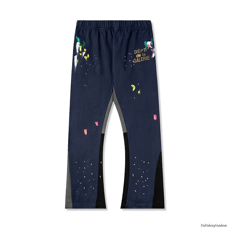 Gallery Dept graffiti-style dark blue sweatpants