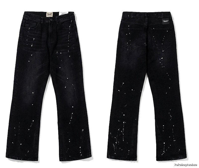 Gallery Dept Splatter-paint Style Black Jeans