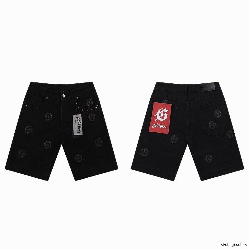 Godspeed Full G Street Style Black Denim Shorts