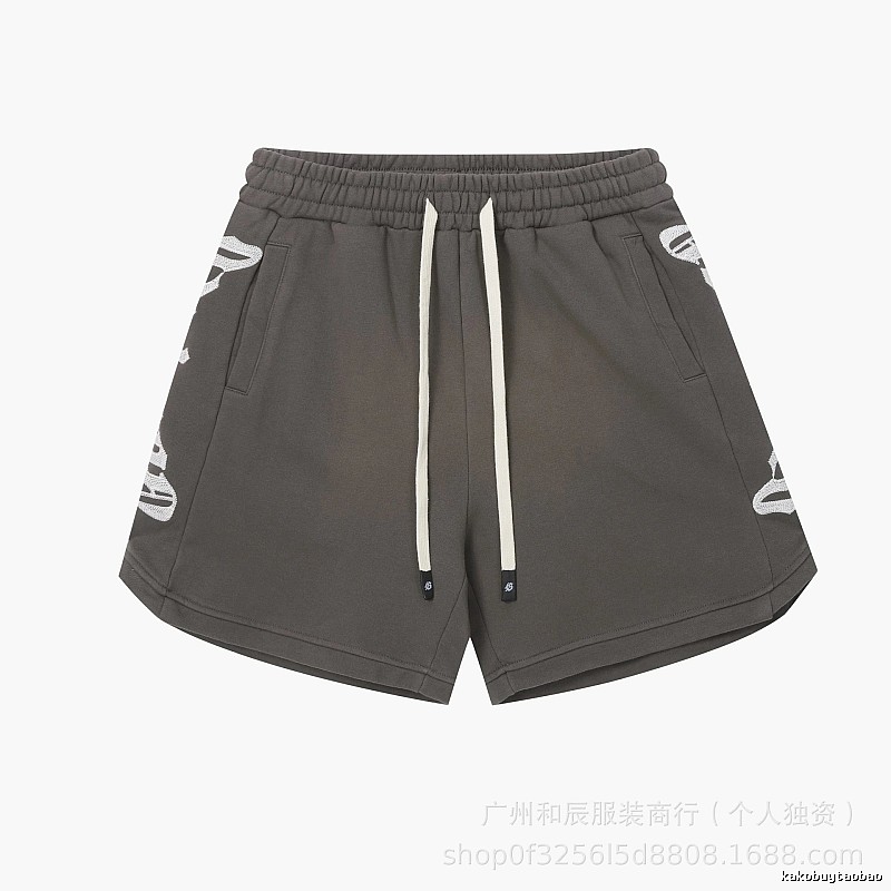 Godspeed Printed Street Style Charcoal Gray Casual Shorts